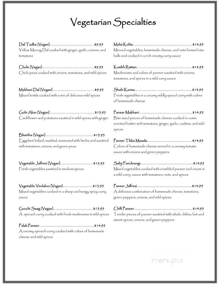 India House East Ridge - Rochester, NY menu_pic