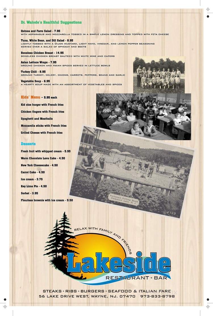 Lakeside Restaurant And Bar - Wayne, NJ menu_pic