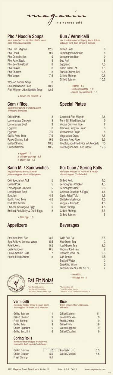 Magasin Kitchen - New Orleans, LA menu_pic