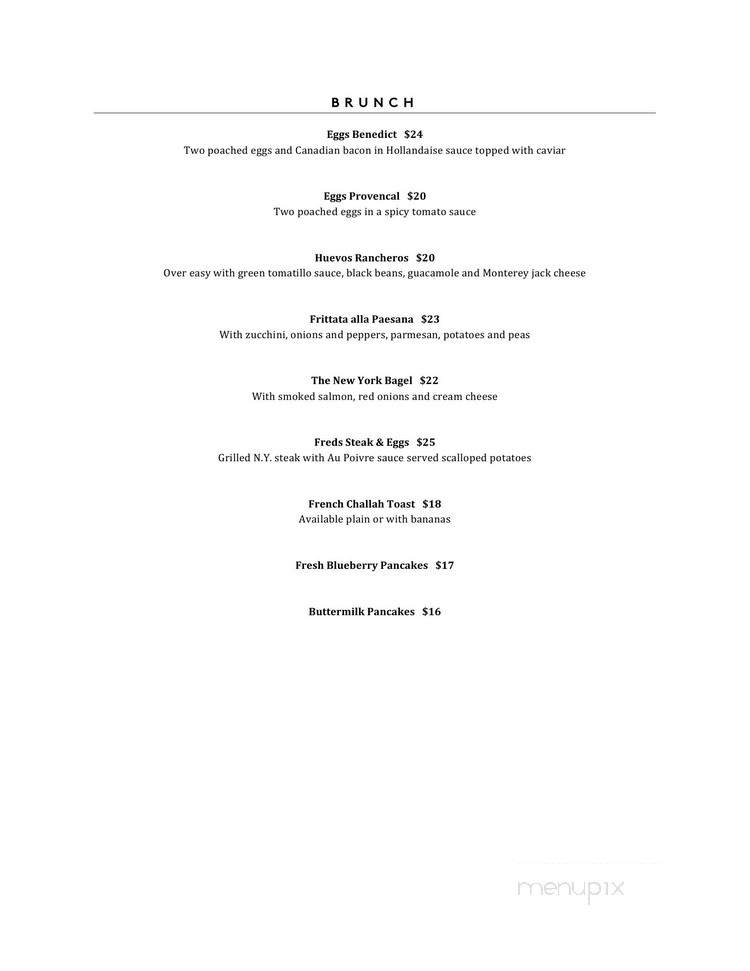 Fred's at Barneys - New York, NY menu_pic
