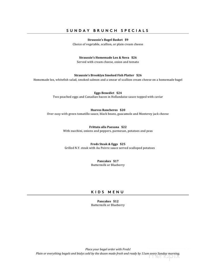 Fred's at Barneys - New York, NY menu_pic