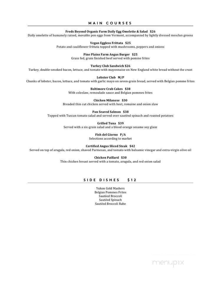 Fred's at Barneys - New York, NY menu_pic