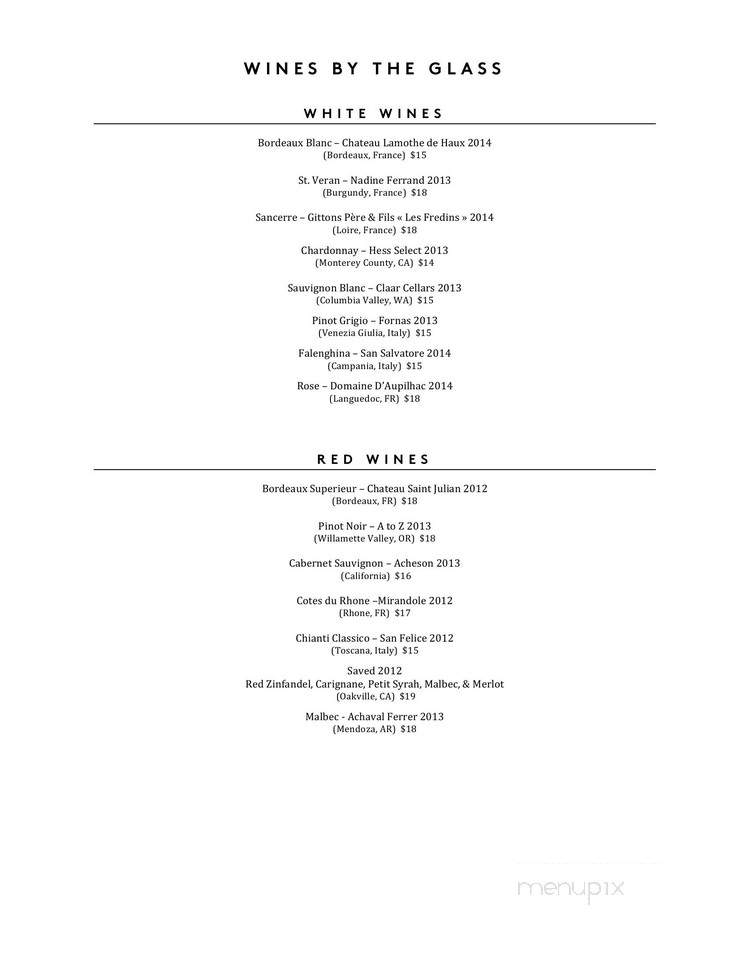 Fred's at Barneys - New York, NY menu_pic