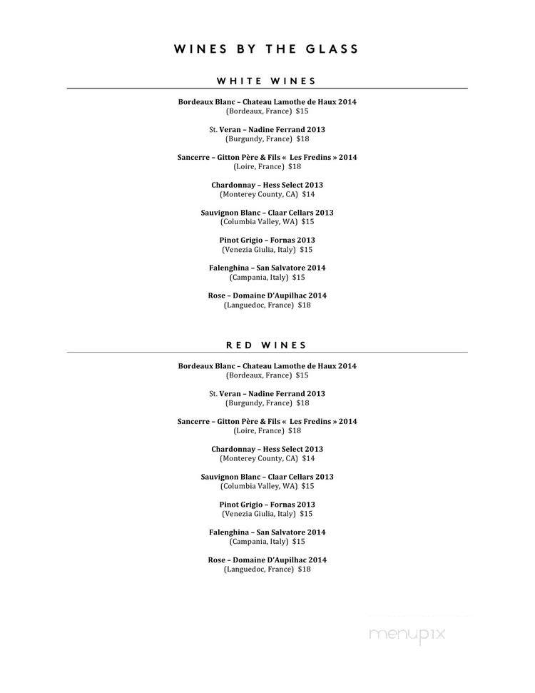 Fred's at Barneys - New York, NY menu_pic