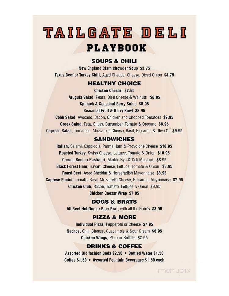 Tailgate Deli & Sports Bar - Sparks, NV menu_pic
