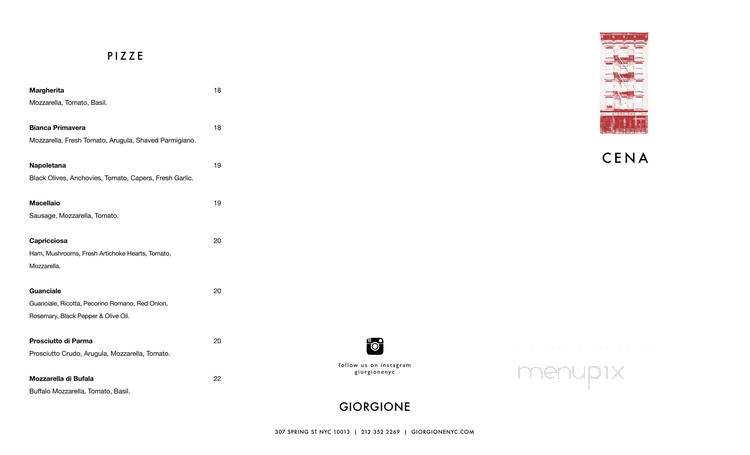 Giorgione 508 - New York, NY menu_pic