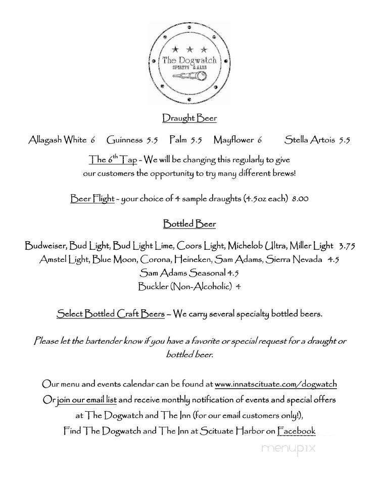 The Dogwatch - Scituate, MA menu_pic