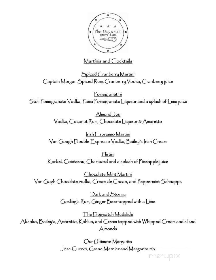 The Dogwatch - Scituate, MA menu_pic