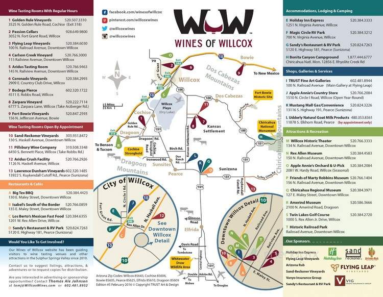 Wines of Willcox - Willcox, AZ menu_pic