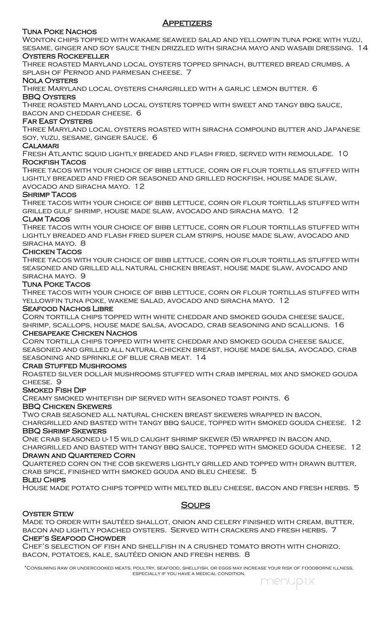 Rockfish Public House - York, PA menu_pic