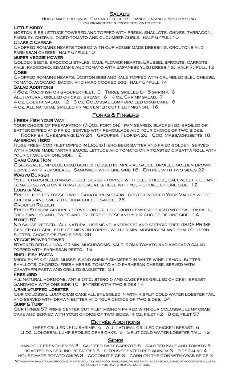 Rockfish Public House - York, PA menu_pic