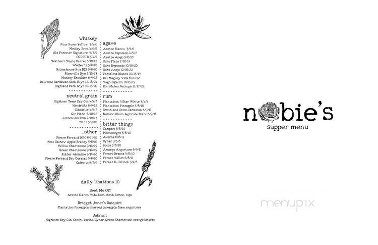 Nobie's - Houston, TX menu_pic
