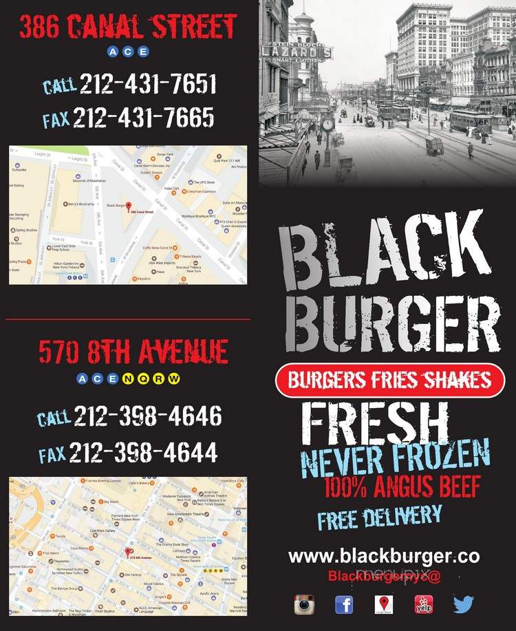 Black Burger - New York, NY menu_pic