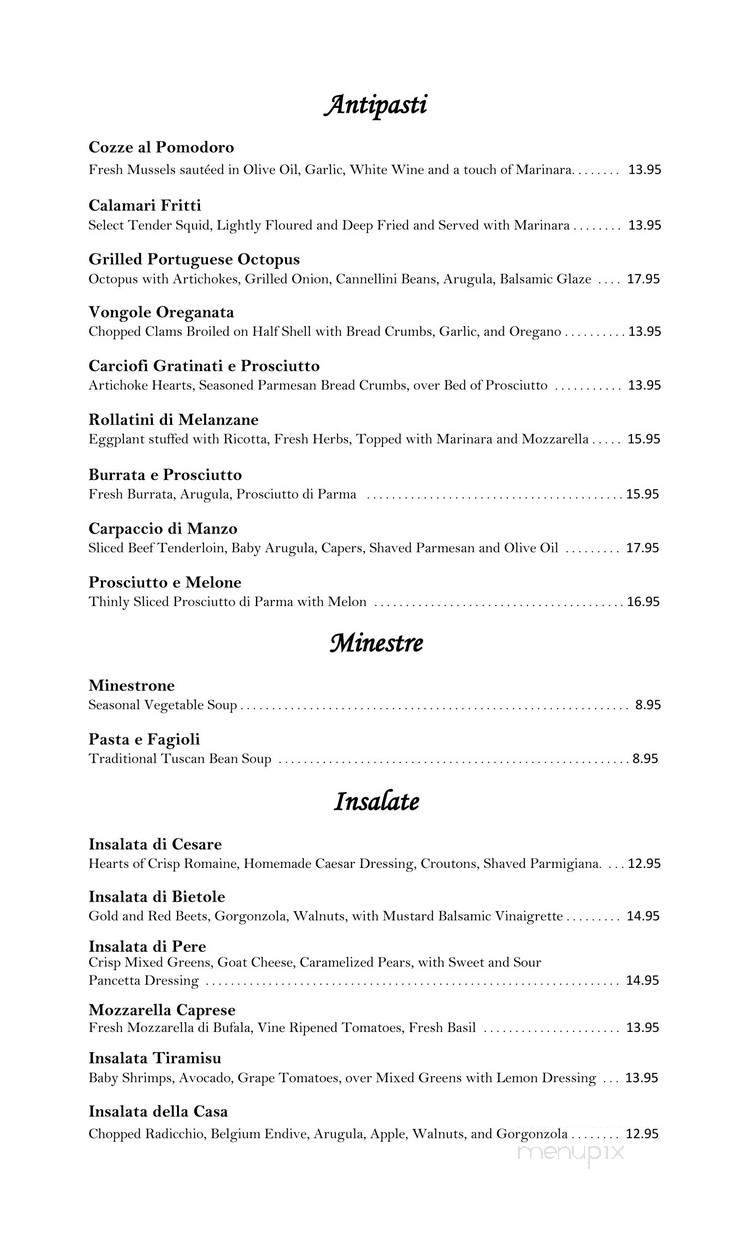 Tiramisu Ristorante Italiano - Tequesta, FL menu_pic