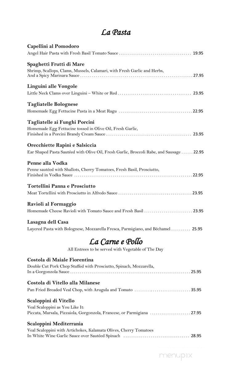 Tiramisu Ristorante Italiano - Tequesta, FL menu_pic