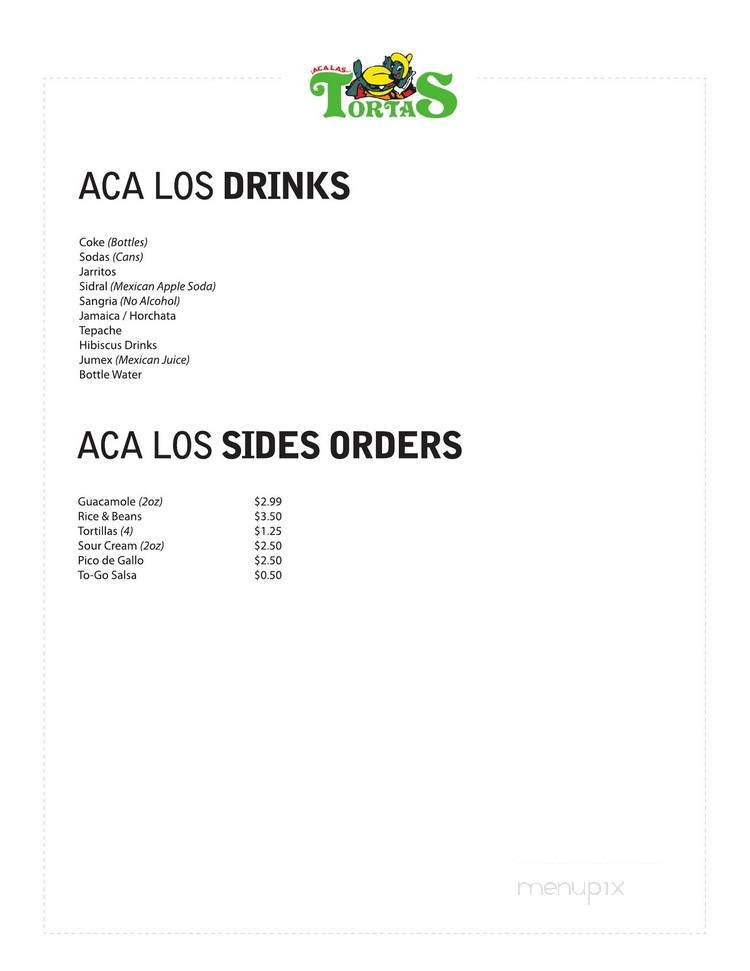Aca Las Tortas - Lynnwood, WA menu_pic