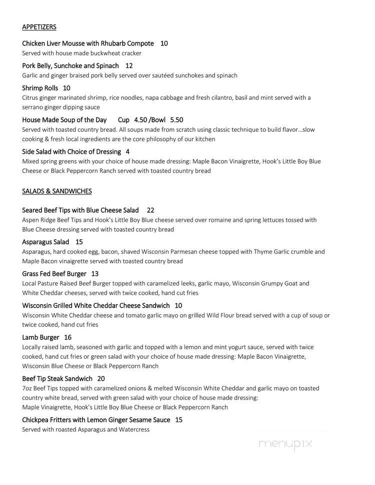The Red Oak Restaurant - Bristol, WI menu_pic