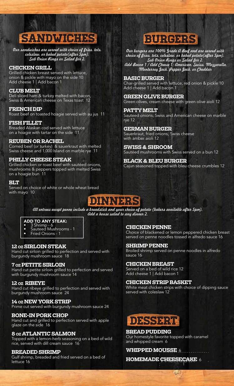 Duffy's Bar & Grill - Windom, MN menu_pic