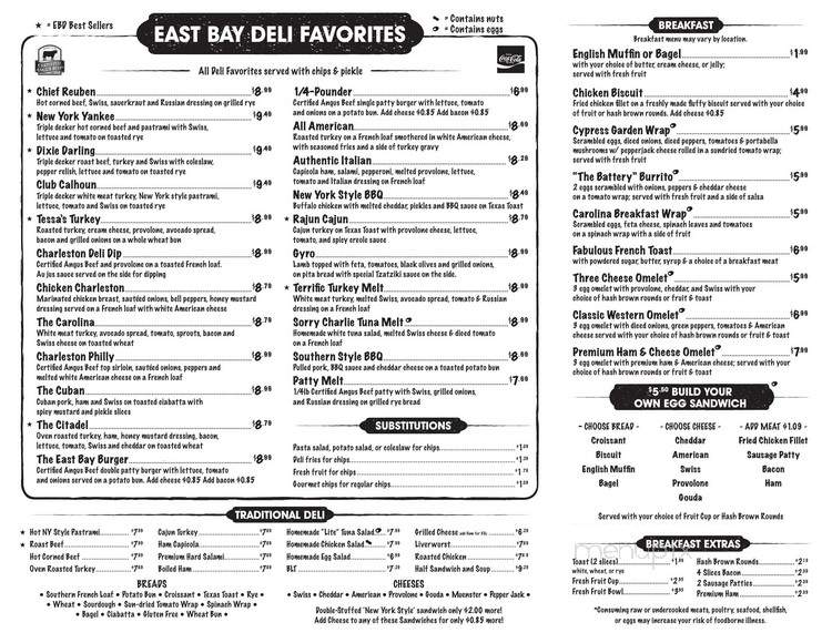 East Bay Deli - West Columbia, SC menu_pic