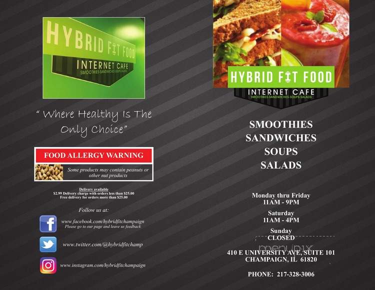 Hybrid Fit Food - Champaign, IL menu_pic
