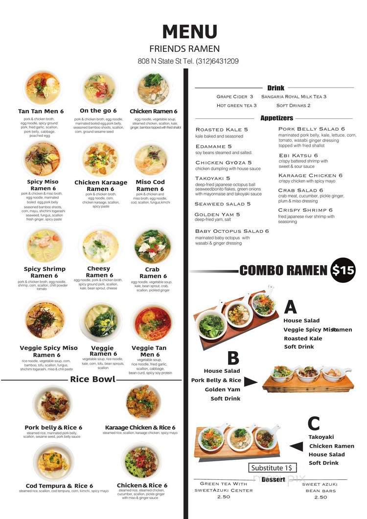 Friends Ramen - Chicago, IL menu_pic