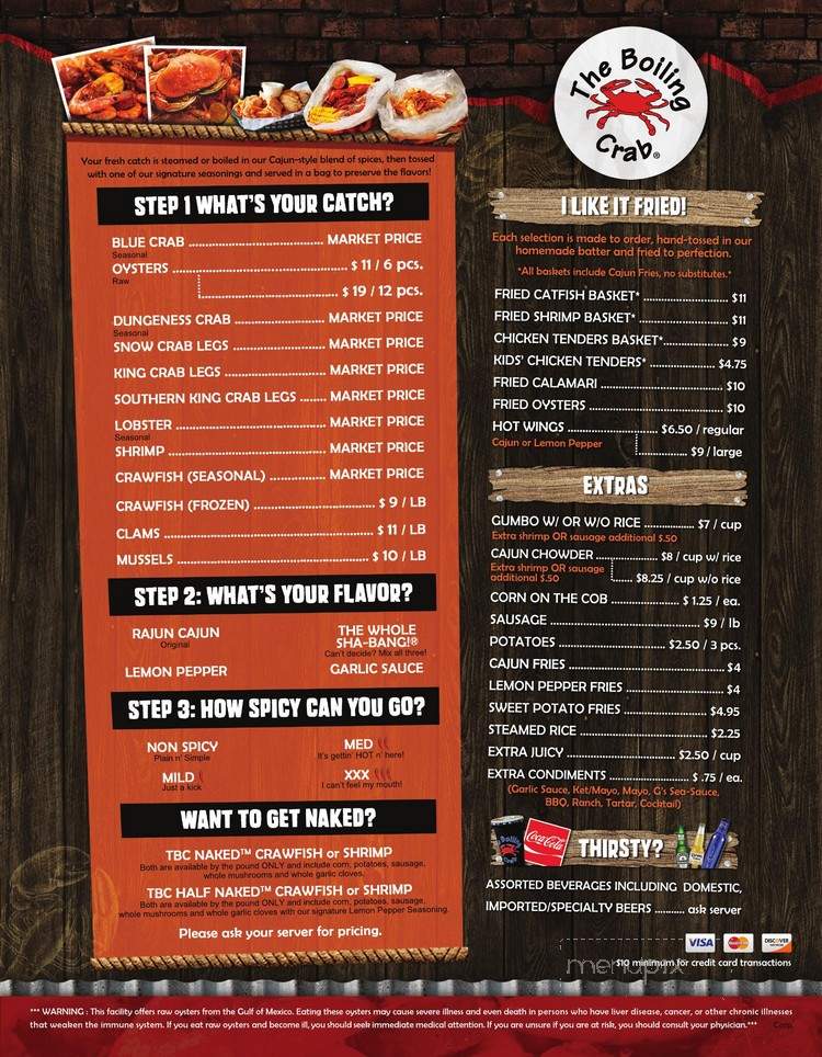 The Boiling Crab - Sacramento, CA menu_pic