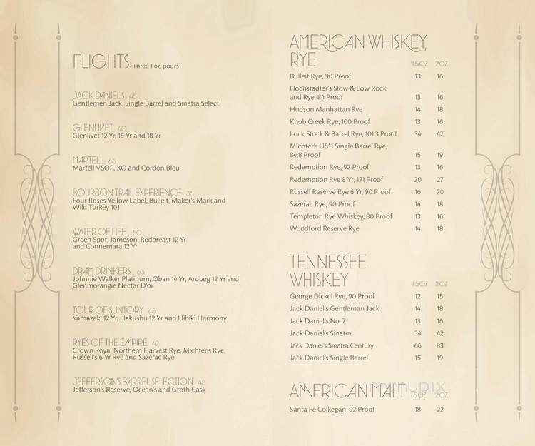 Montecristo Cigar Bar - Las Vegas, NV menu_pic