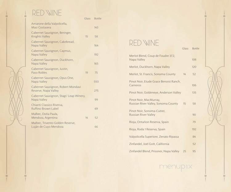 Montecristo Cigar Bar - Las Vegas, NV menu_pic