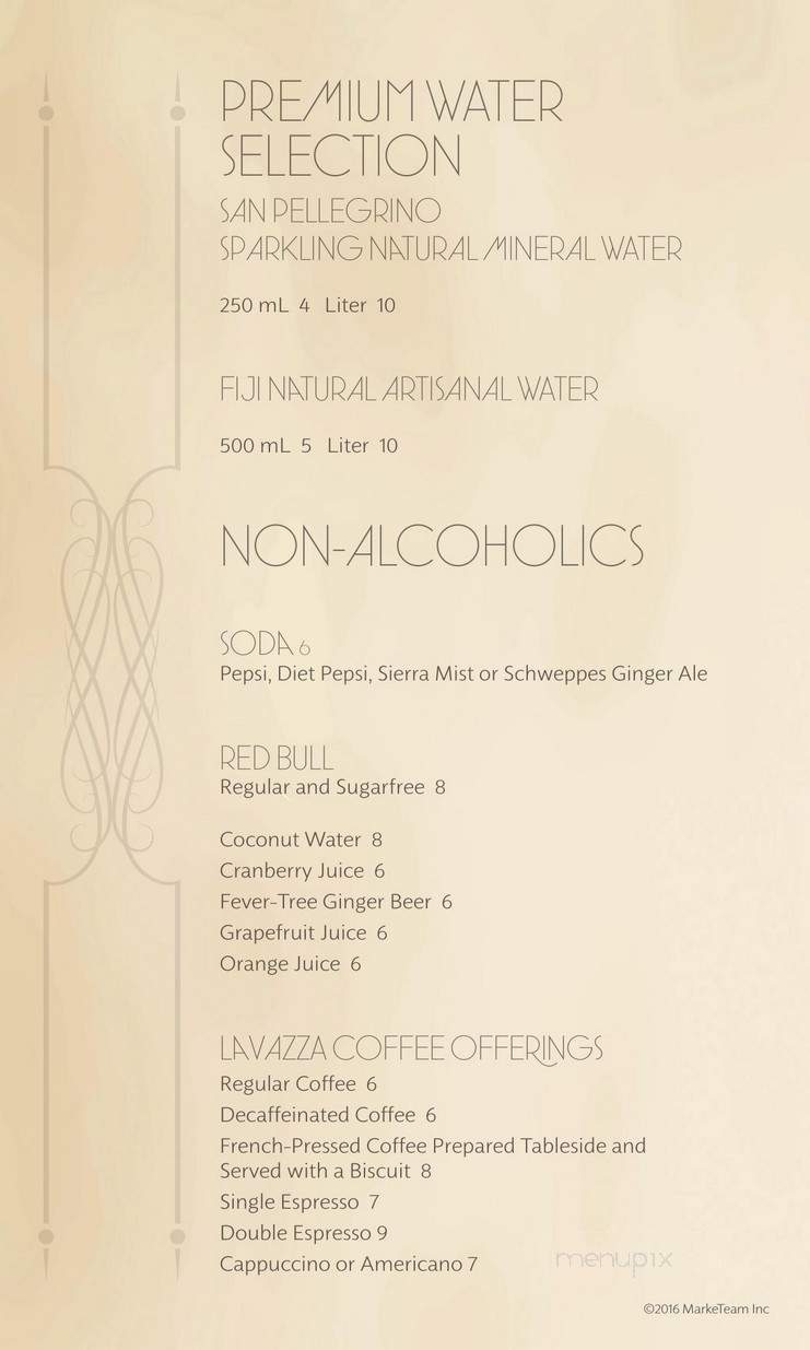 Montecristo Cigar Bar - Las Vegas, NV menu_pic