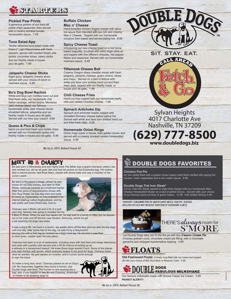 Double Dogs - Nashville, TN menu_pic