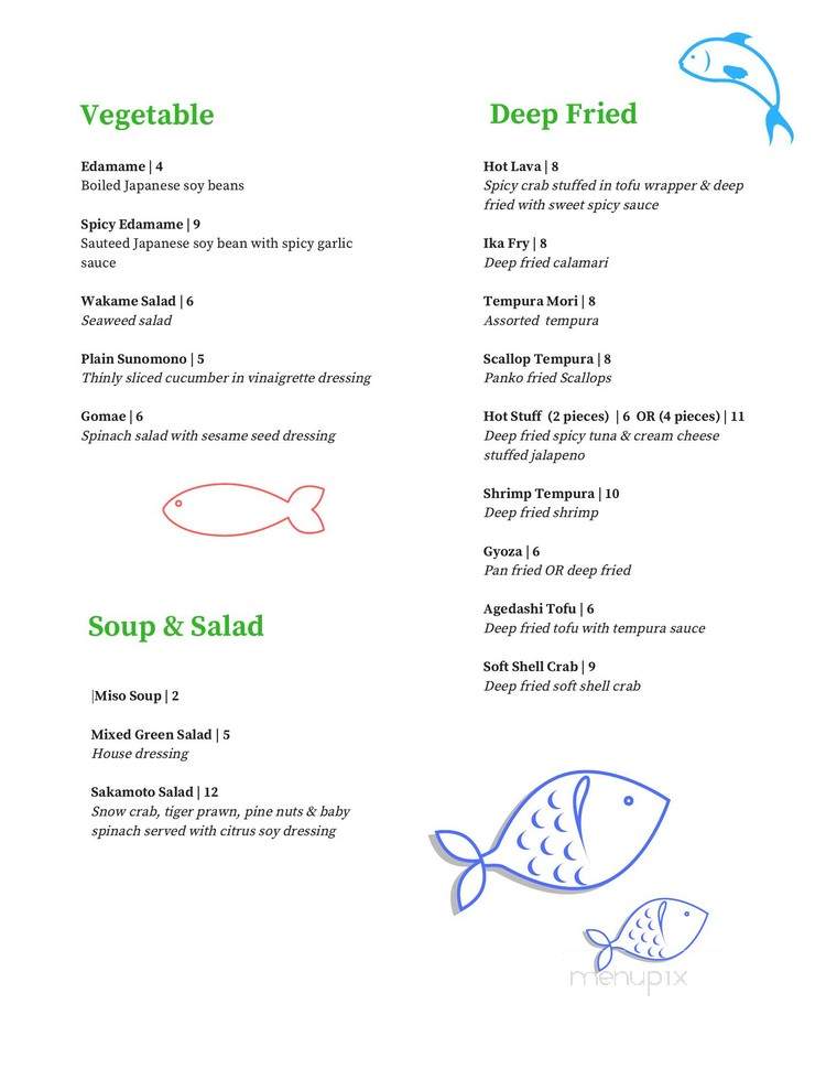 Sakamoto - Sacramento, CA menu_pic