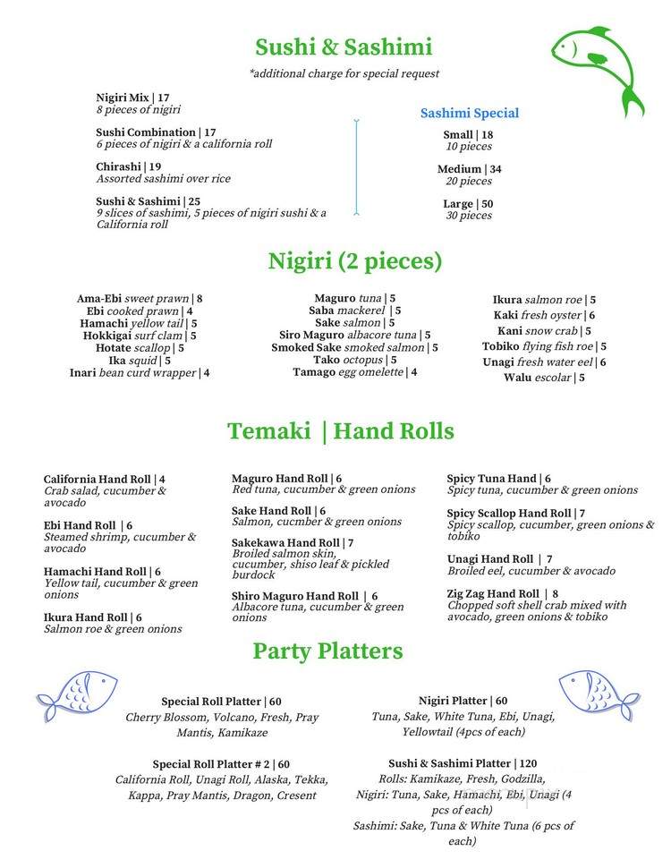 Sakamoto - Sacramento, CA menu_pic