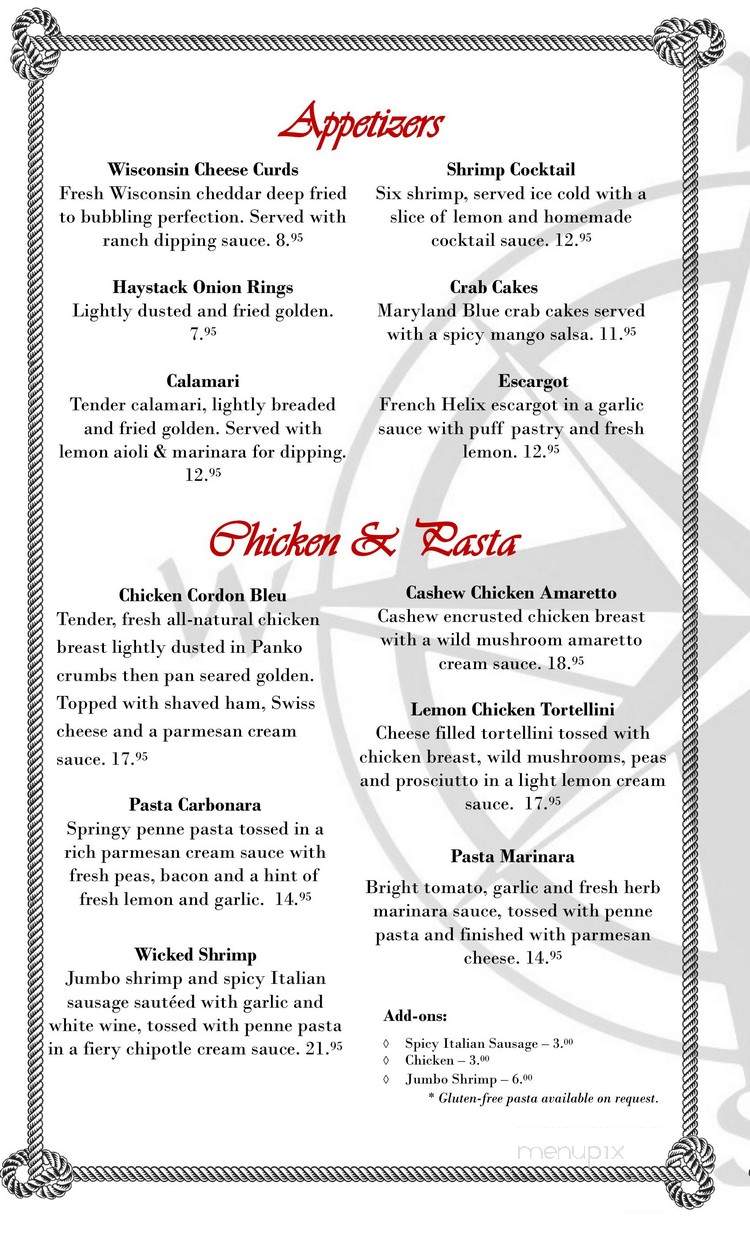 Galley 57 Supper Club - Green Bay, WI menu_pic