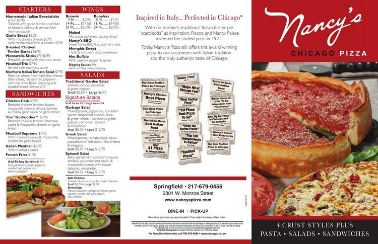 Nancy's Pizza - Springfield, IL