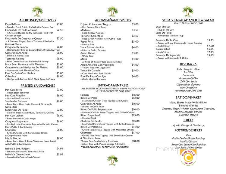 Isabella's Cafe - Jersey City, NJ menu_pic