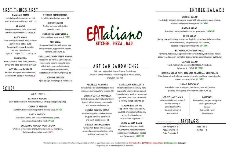 EATaliano Kitchen - Atlanta, GA menu_pic