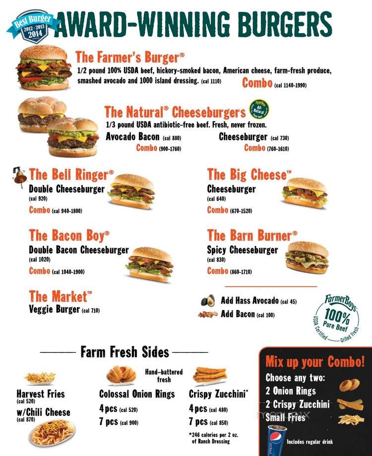 Farmer Boys - Los Angeles, CA menu_pic
