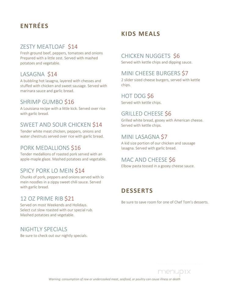 Mountain Spirits Tavern - Newbury, NH menu_pic