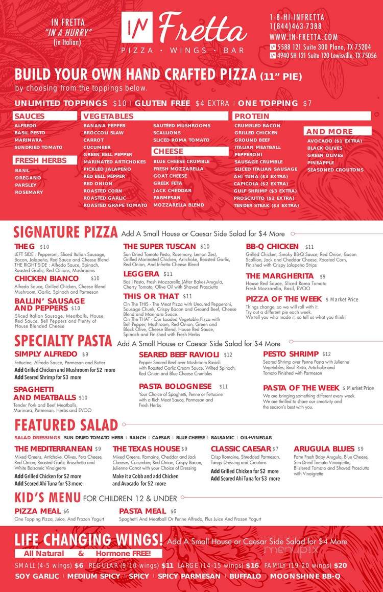 In-Fretta - Plano, TX menu_pic