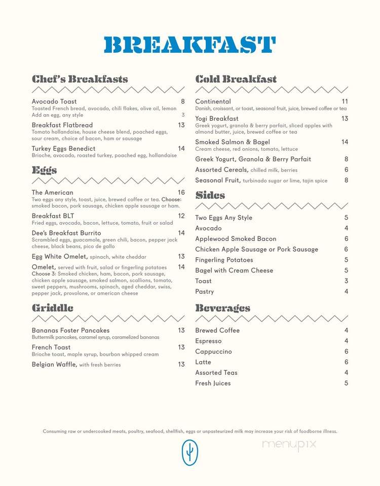 The Saguaro Restaurant - Scottsdale, AZ menu_pic