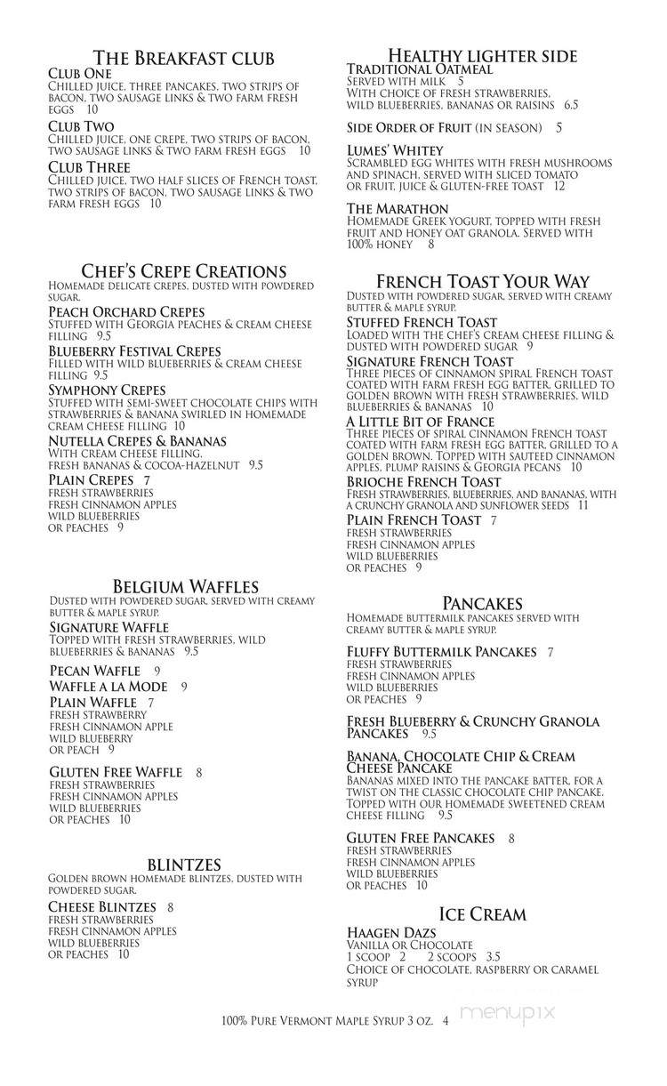 Lumes Pancake House - Algonquin, IL menu_pic