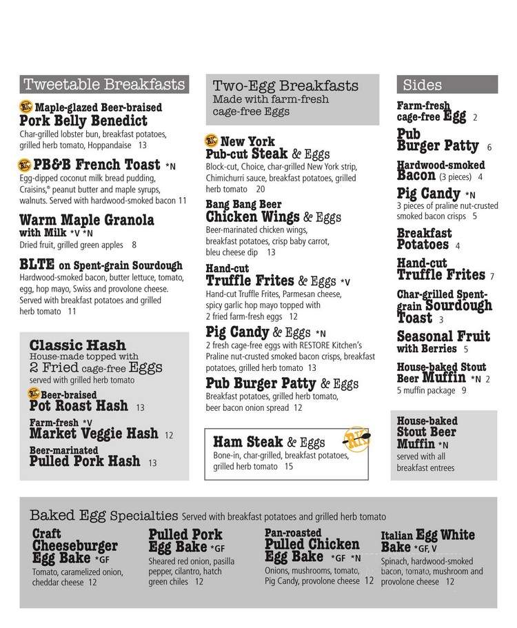 Restore Kitchen - Redlands, CA menu_pic