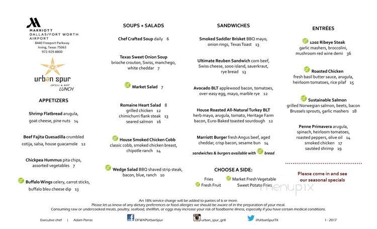 Urban Spur Grill & Bar - Irving, TX menu_pic