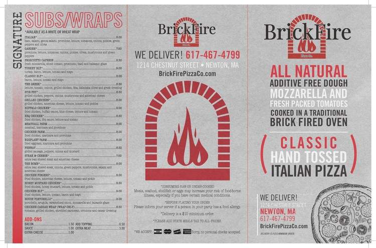 Brick Fire Pizza Co. - Newton, MA
