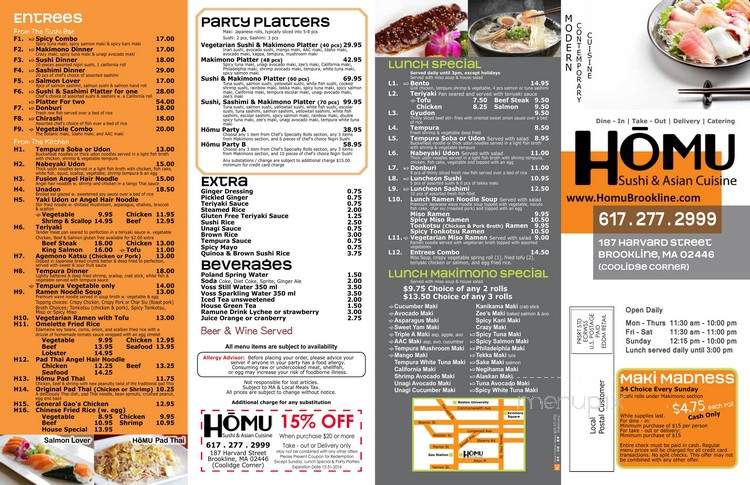 Homu Sushi & Asian Cuisine - Brookline, MA