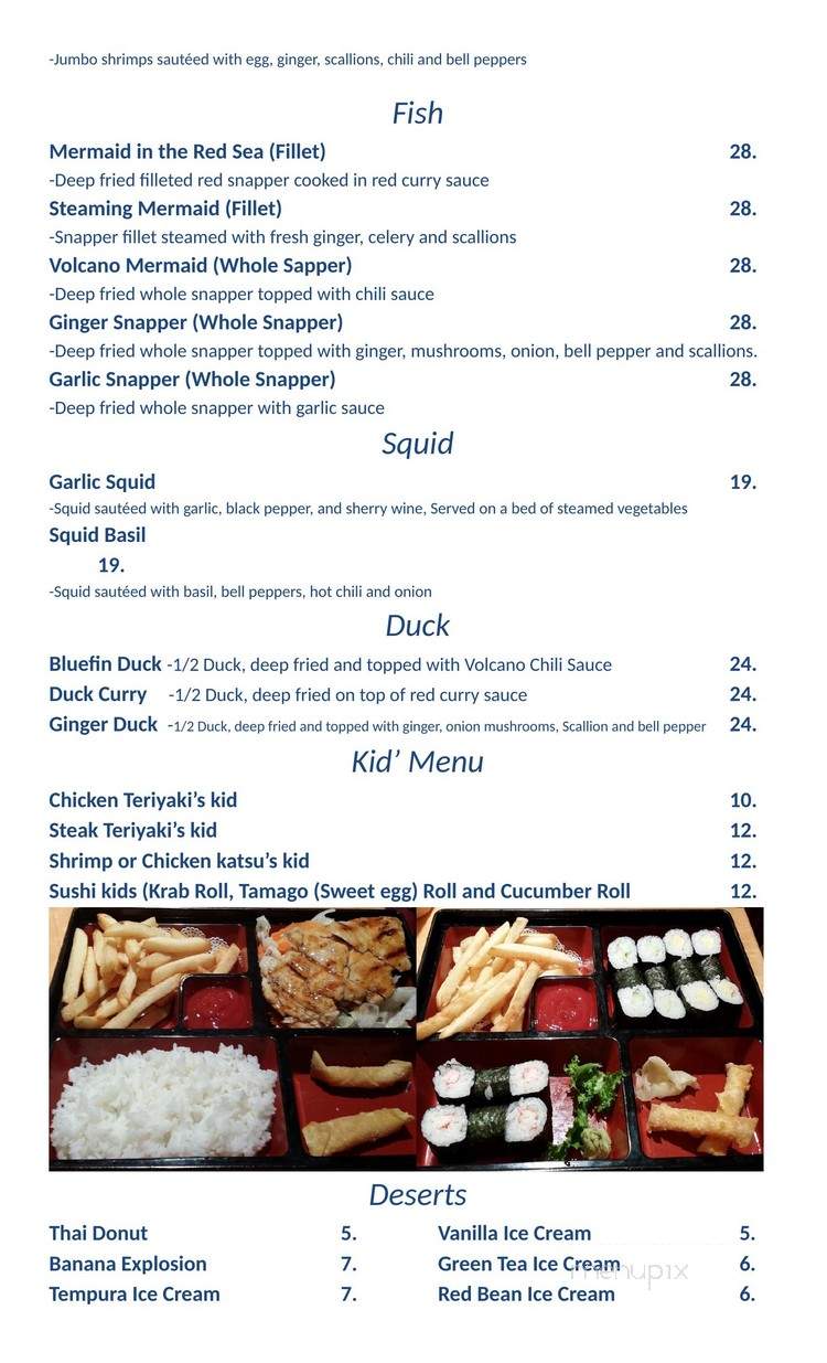 Bluefin Express - Boca Raton, FL menu_pic