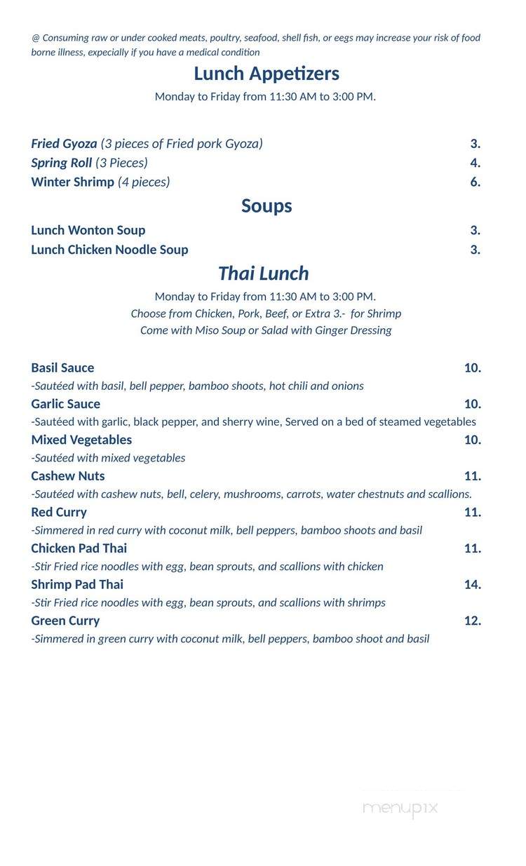 Bluefin Express - Boca Raton, FL menu_pic