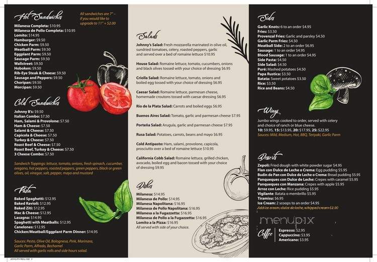 Johnny B's Pizza & Italian Deli - Boca Raton, FL menu_pic
