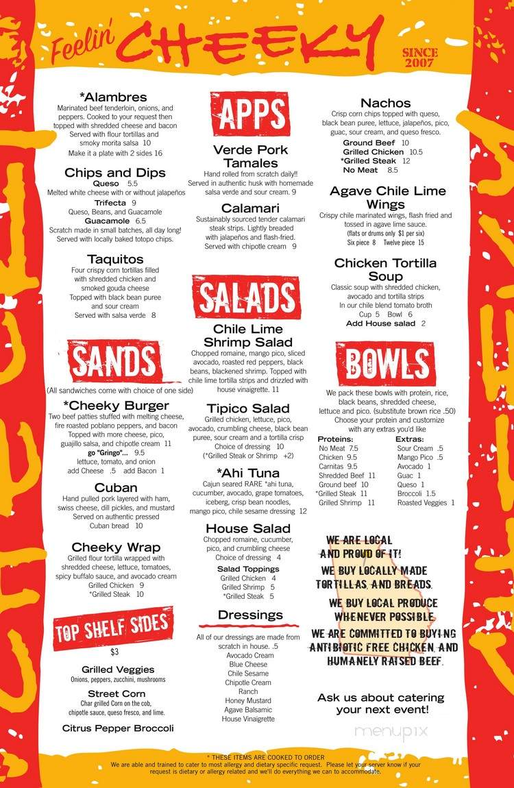 Cheeky Taqueria - Sandy Springs, GA menu_pic