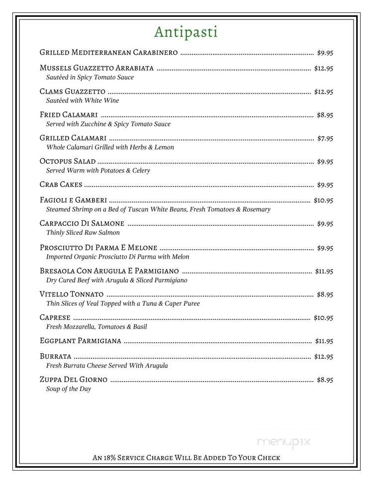 Due Baci - Miami Beach, FL menu_pic